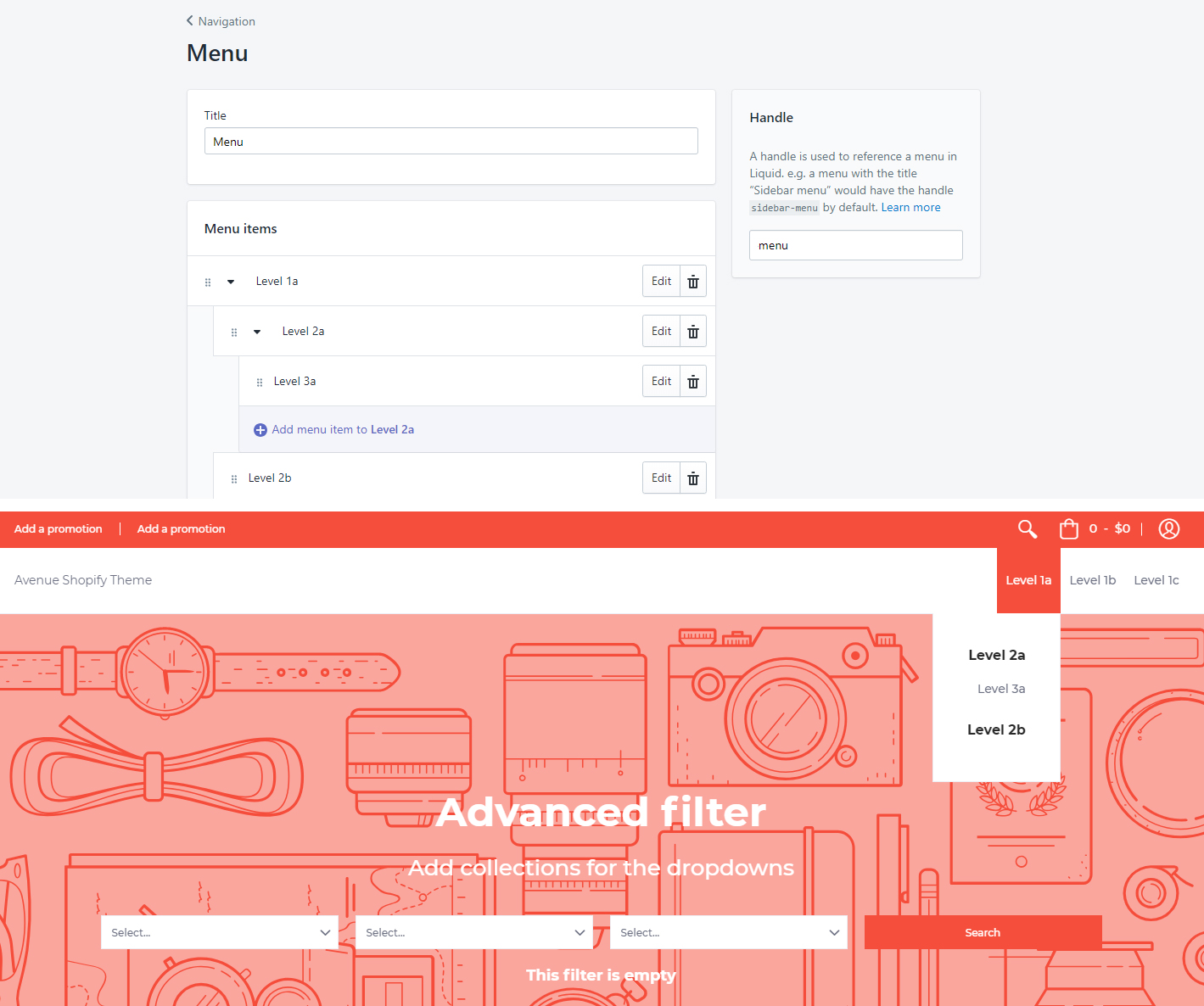 avenue-theme-double-level-dropdown.jpg
